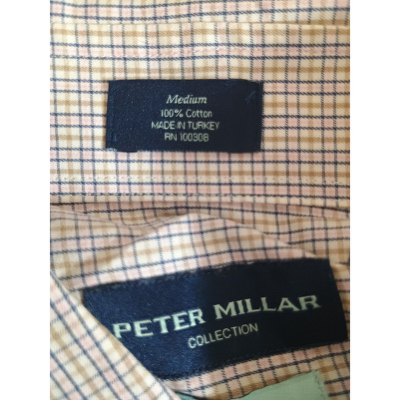 Peter MIllar Collection Flex Finish Shirt Mens Medium Multicolor Plaid Button-Up - Picture 4 of 9